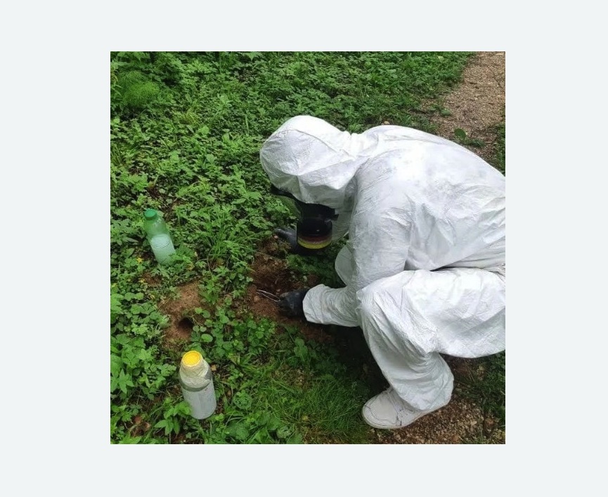 уничтожение кротов на участке в Южнопортовом районе Москвы